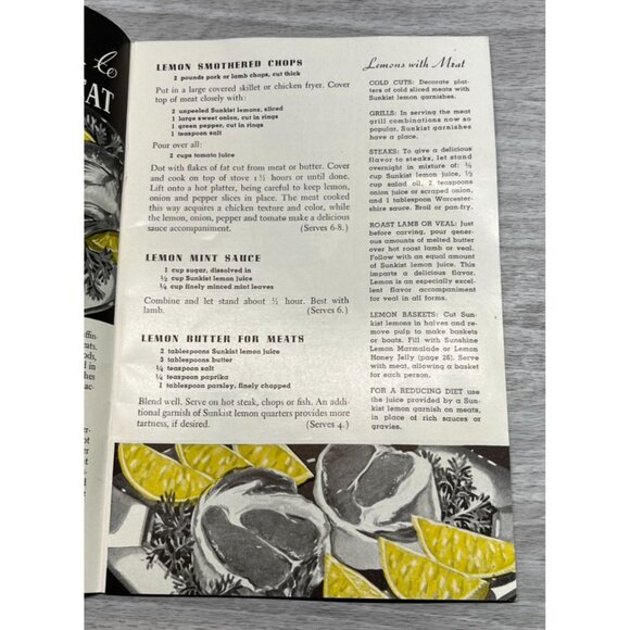 Vintage Sunkist Lemons Recipe Cookbook 1930s Booklet Kitchen Art - Picture 5 of 7